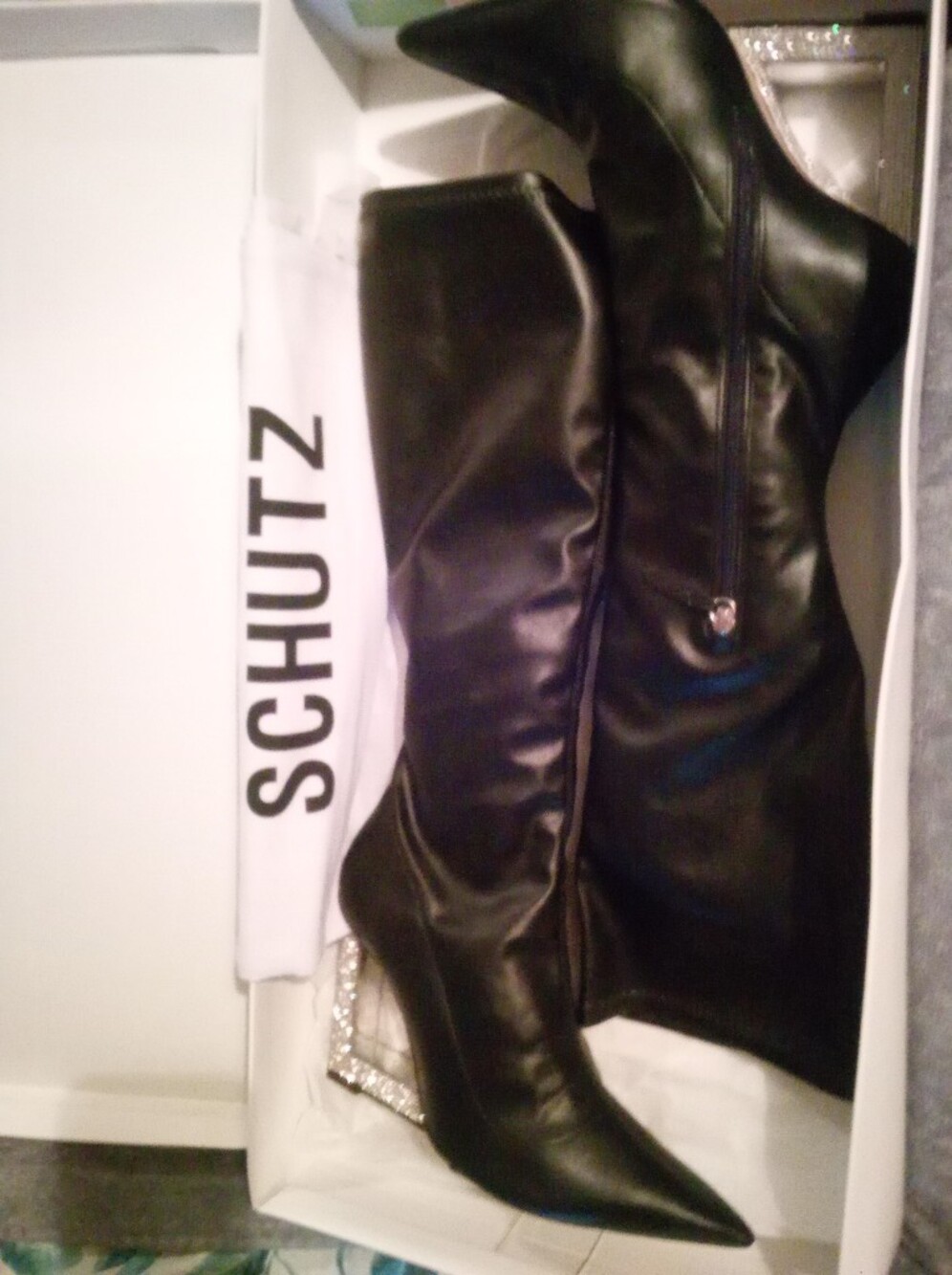 Schutz Filupa Black Knee High Boors